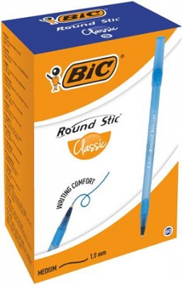 Guľôčkové pero, 0,32 mm, s vrchnákom, BIC "Round Stic Classic", modré