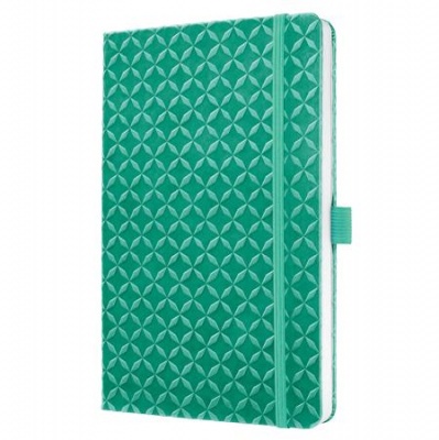 Zápisník, exkluzívny, 135x203 mm, linajkový, 87 listov, tvrdá obálka, SIGEL "Jolie", mentolovo-zelená
