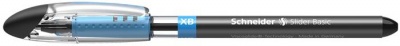 Guľôčkové pero, 0,7 mm, s vrchnákom, SCHNEIDER "Slider XB", čierne