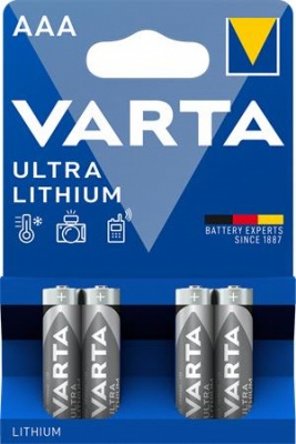 Batéria, AAA, mikro, 4 ks, lítiové, VARTA "Ultra Lithium"