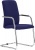 Konferenčná stolička, perová kostra, rám z pochrómovanej ocele, „2181/S Magix”, modrá
