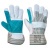 Pracovné rukavice, koža, s dvojitou dlańou, veľkosť: XL méret, sivé