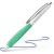 Guľôčkové pero, 0,5 mm, stláčací mechanizmus, biele-mätové telo, SCHNEIDER "Haptify", modré