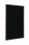 Informačná tabuľa popisovateľná kriedou, čierna, rám čerešňovej farby, 90 x 120 cm