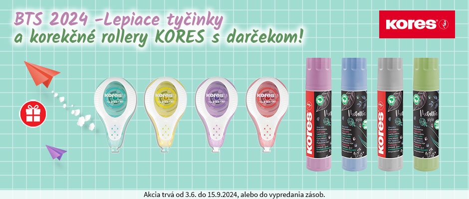 BTS 2024 -Lepiace tyčinky a korekčné rollery KORES s darčekom!